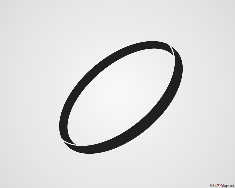 Черное кольцо на прозрачном фоне