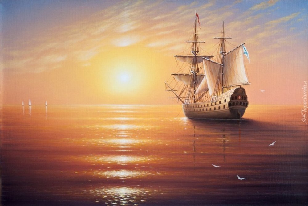 Корабль уплывает вдаль