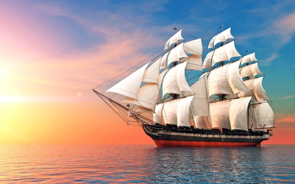 Корабль в море