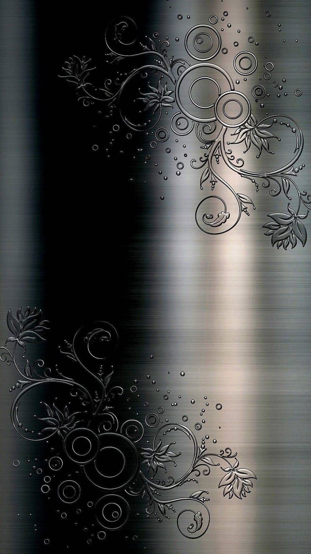 Черный фон с узорами