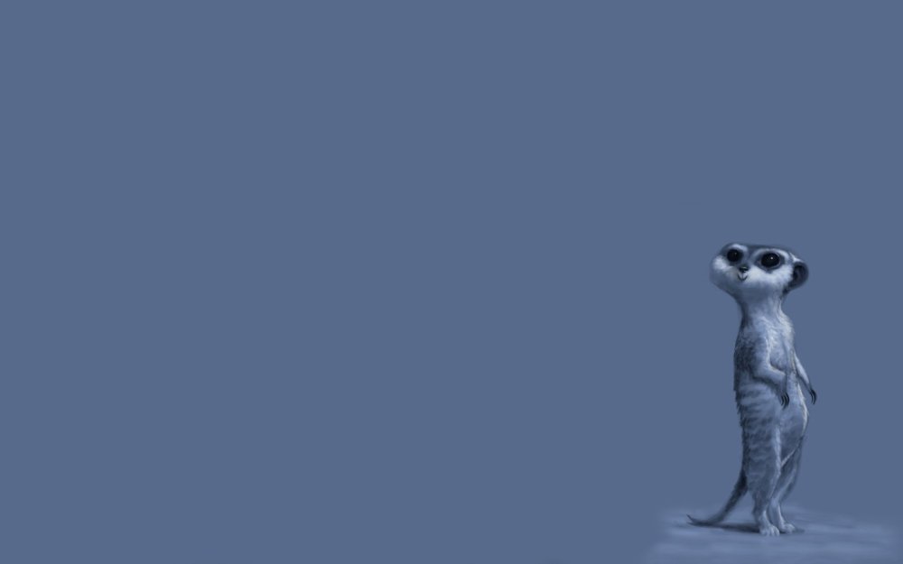 Много зверей на белом фоне