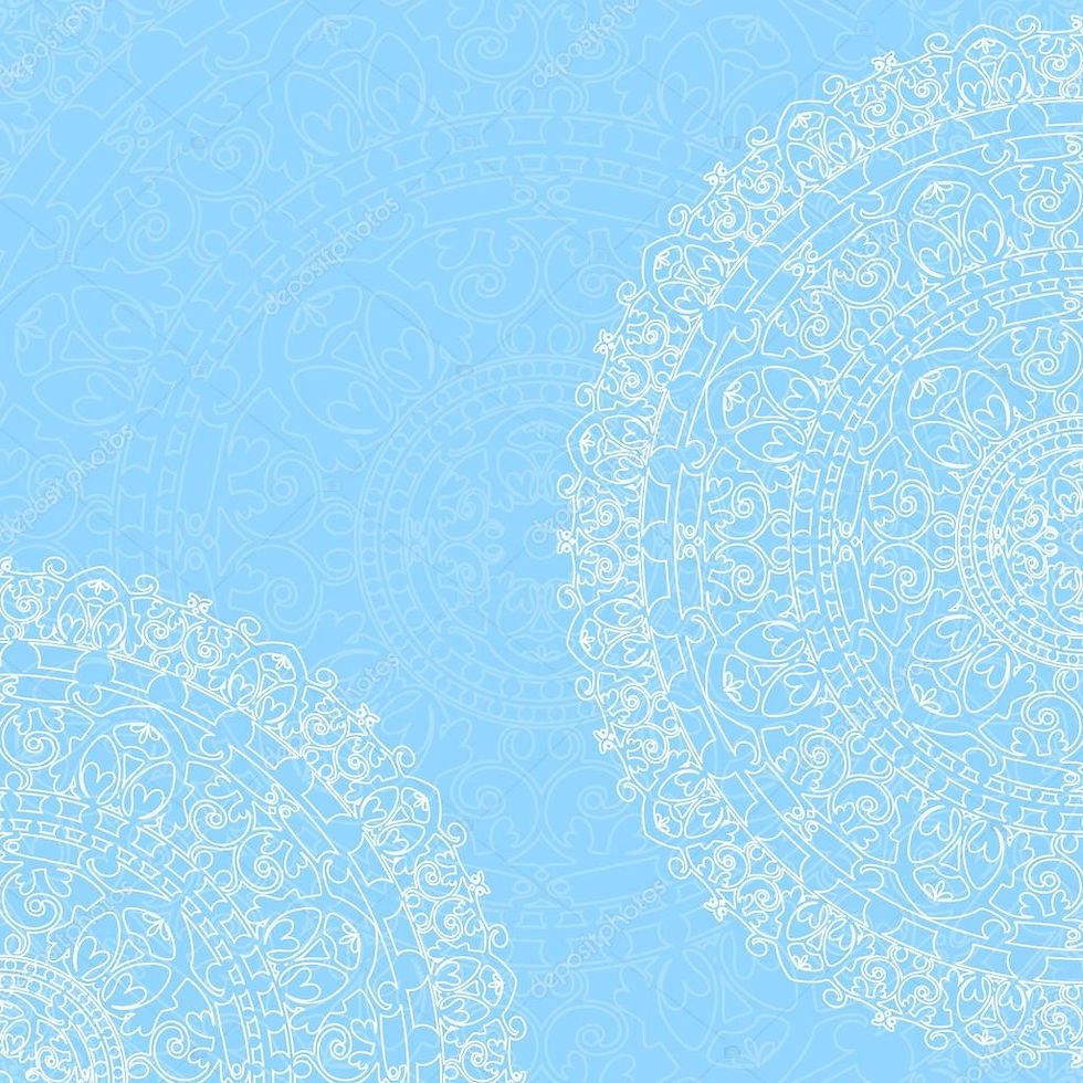 Голубой фон с орнаментом