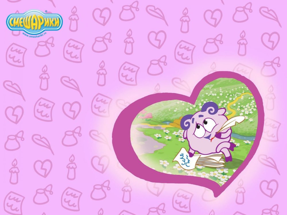 Фон в стиле смешариков