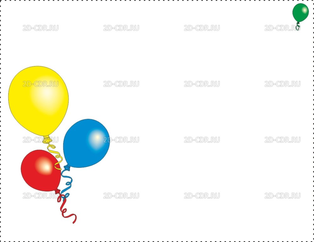 Рамка шарики на прозрачном фоне