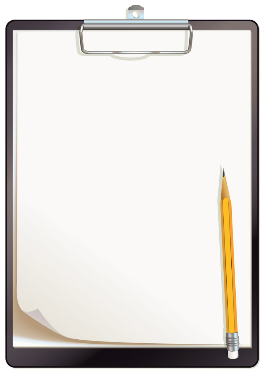 Планшет с листом бумаги