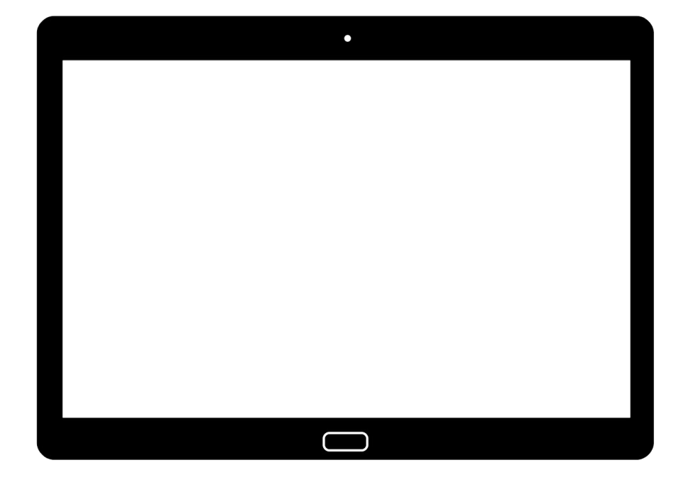 Планшет с пустым экраном