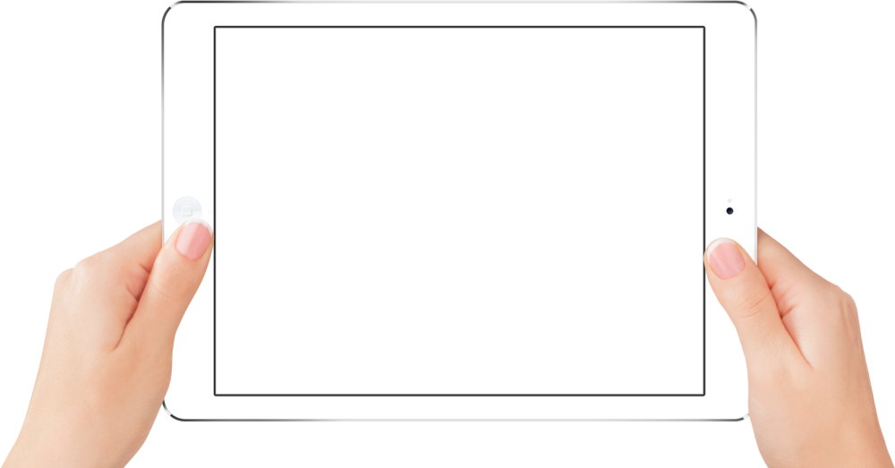 Планшет в руках