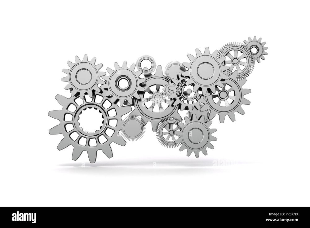 Фон шестеренки на белом фоне
