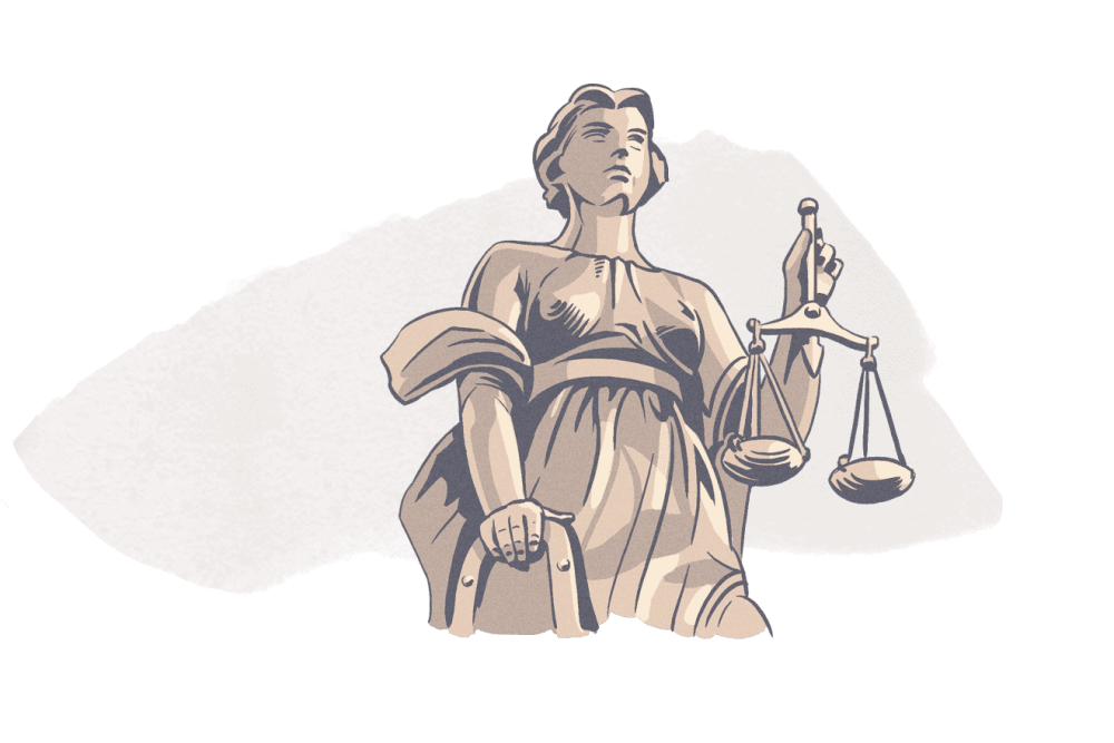 Статуя справедливости с весами