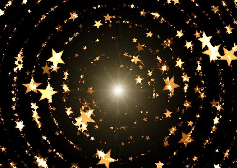 Голубой фон со звездами