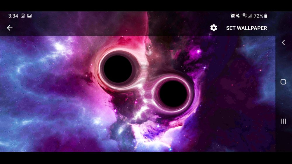 Обои черная дыра на андроид