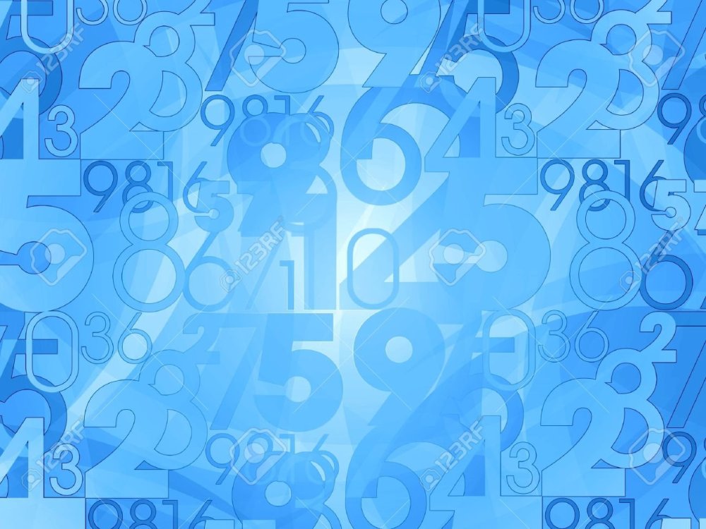 Голубой фон с цифрами