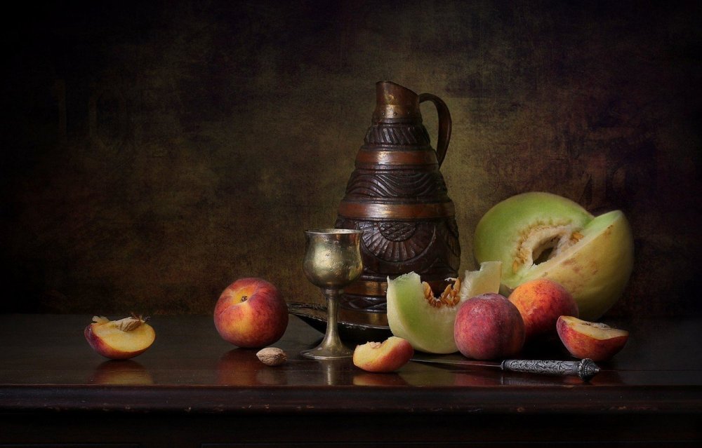 Михаил Стефанеску, "натюрморт фрукты" (1864)