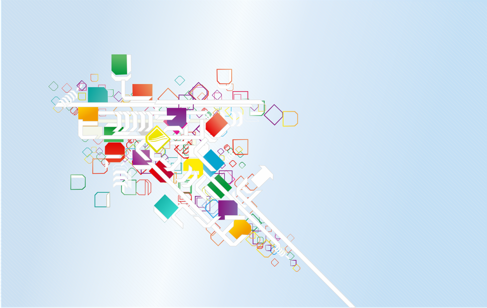 Фон с геометрическими фигурами по краям