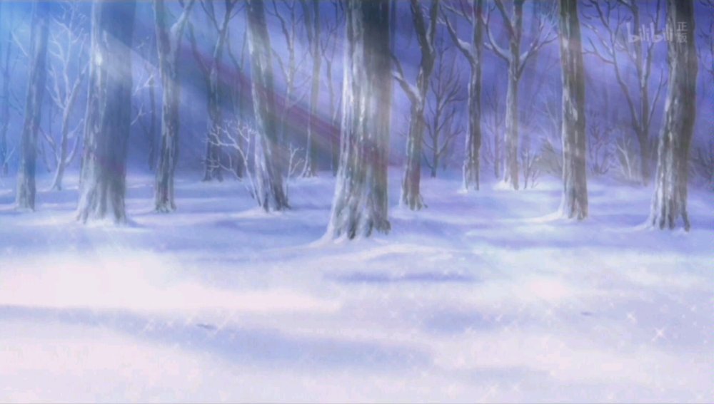 Зимний лес из мультика