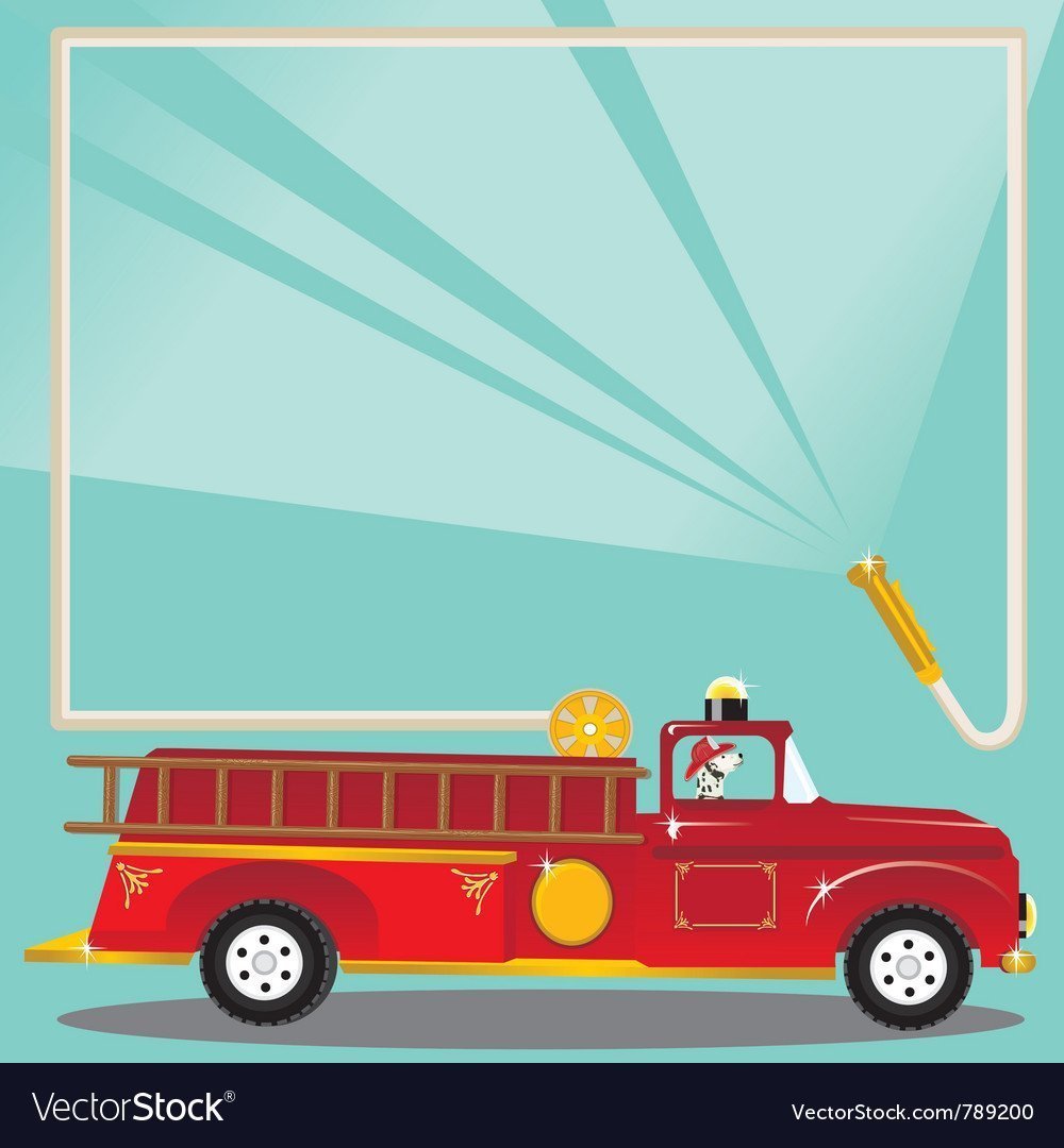 Рамка с пожарной машиной