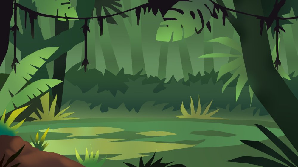 Jungle cartoon background PNG