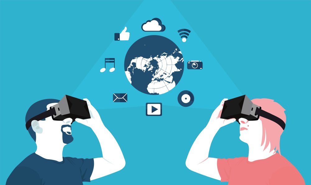 Реальность и виртуальность иллюстрации