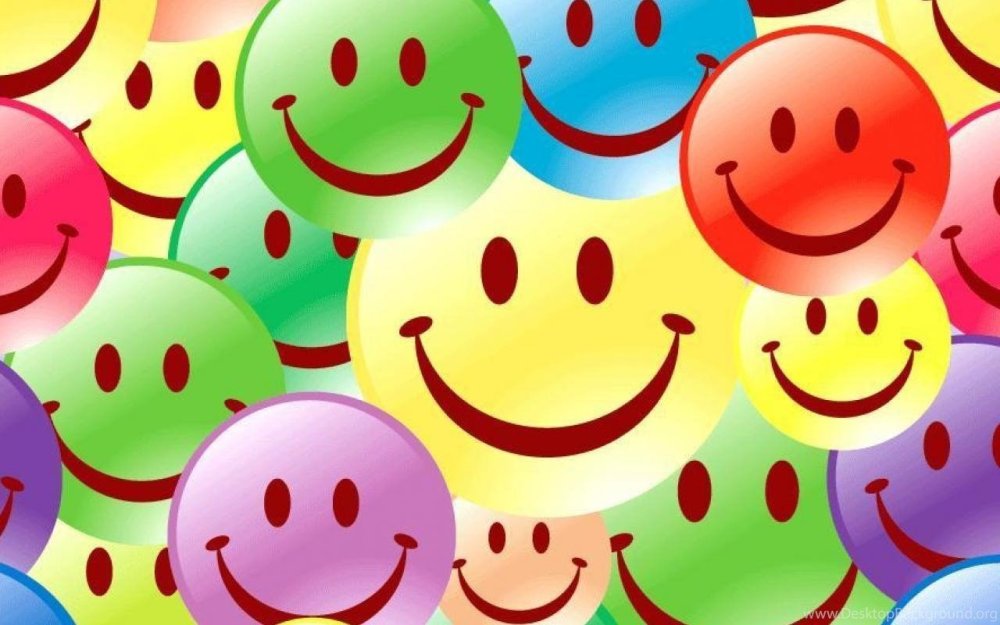 Много улыбающихся смайликов