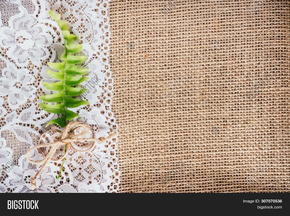 Фон мешковина и кружево
