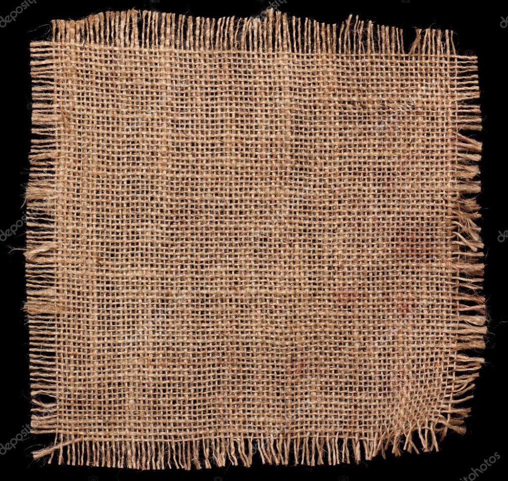 Ткань мешковина с бахромой