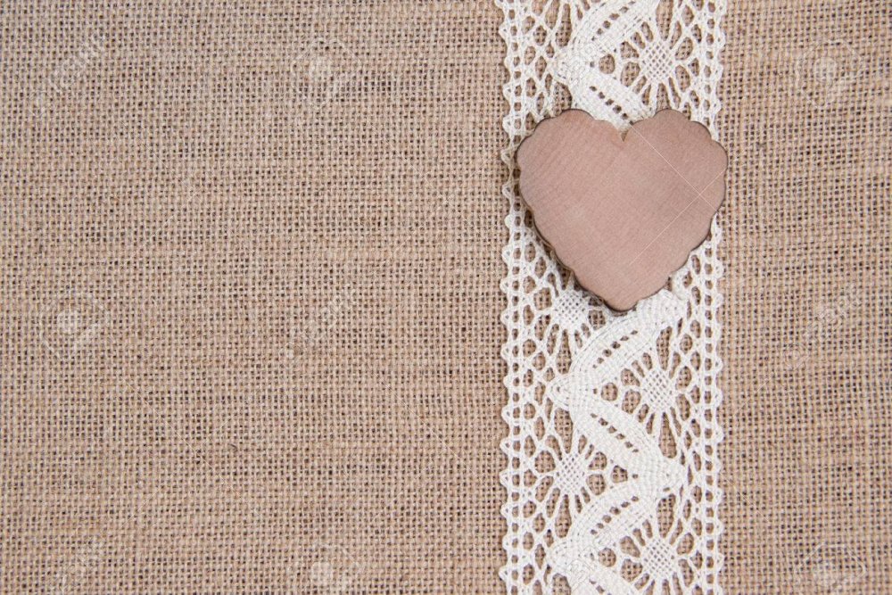 Фон мешковина и кружево