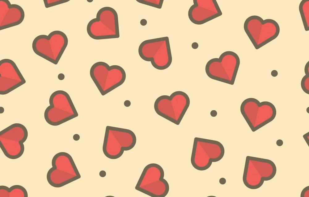 Бесшовный фон сердечки