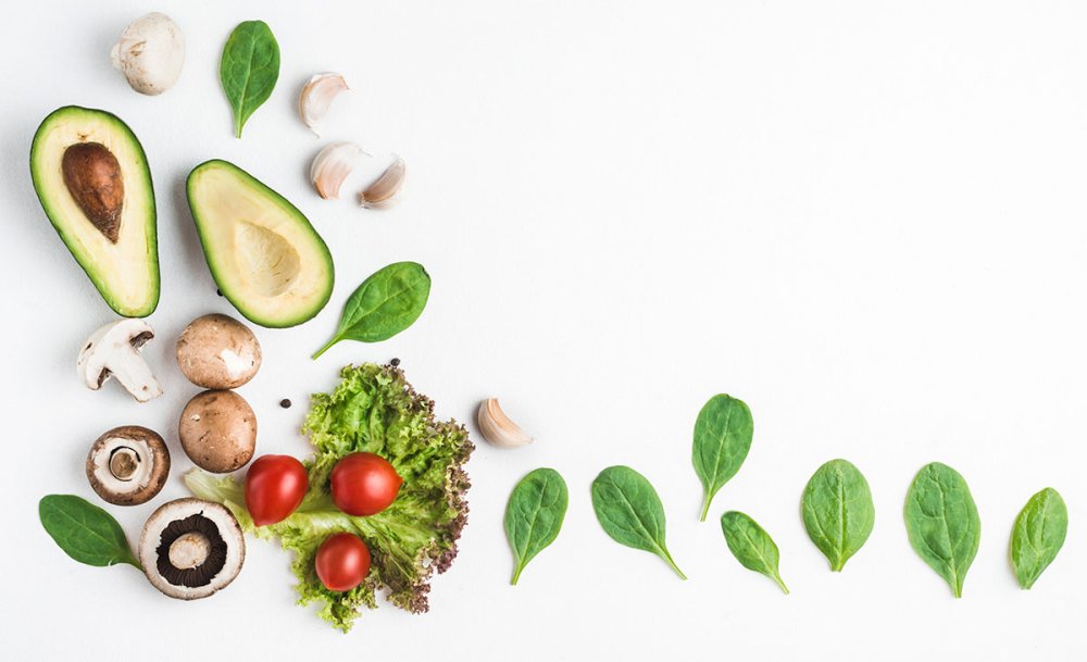 Овощи вид сверху