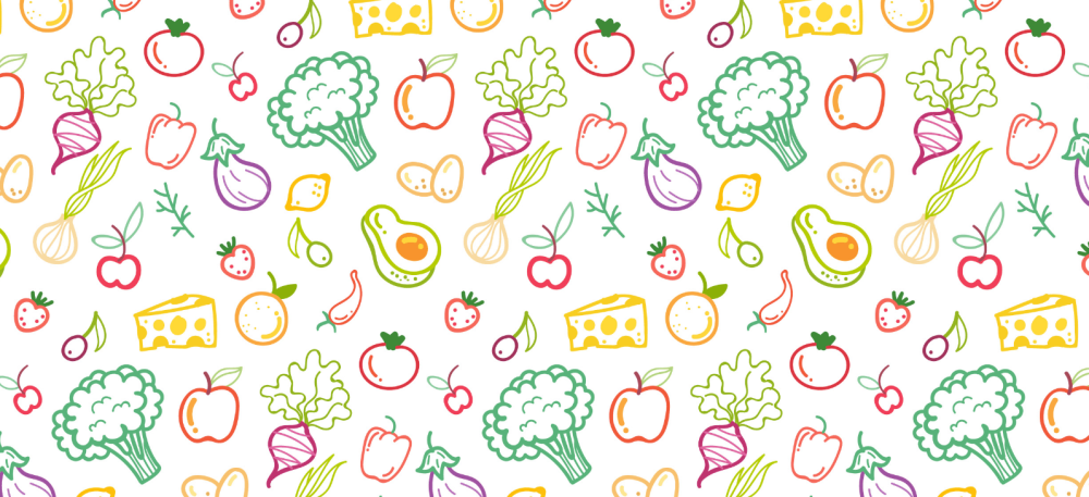 Паттерн овощи фрукты