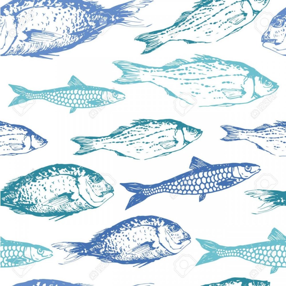 Рыба фон вектор