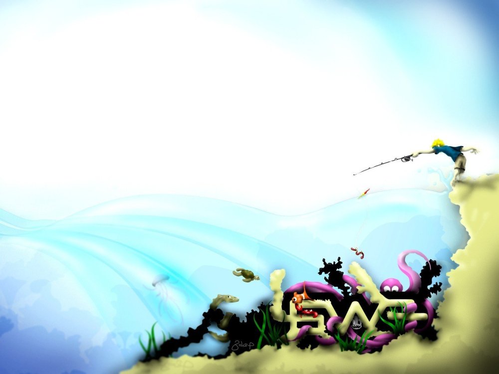 Фон для презентации рыбалка