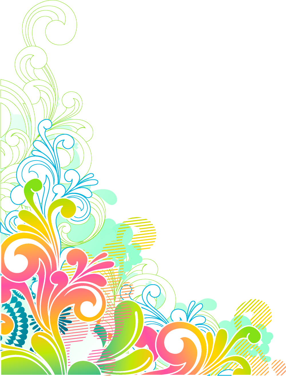 Угловые узоры цветные