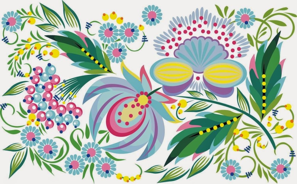 Декоративный цветочный орнамент