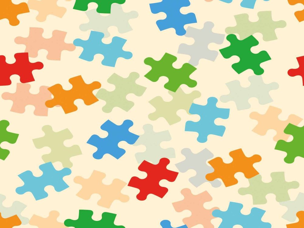 Фон из пазлов белых