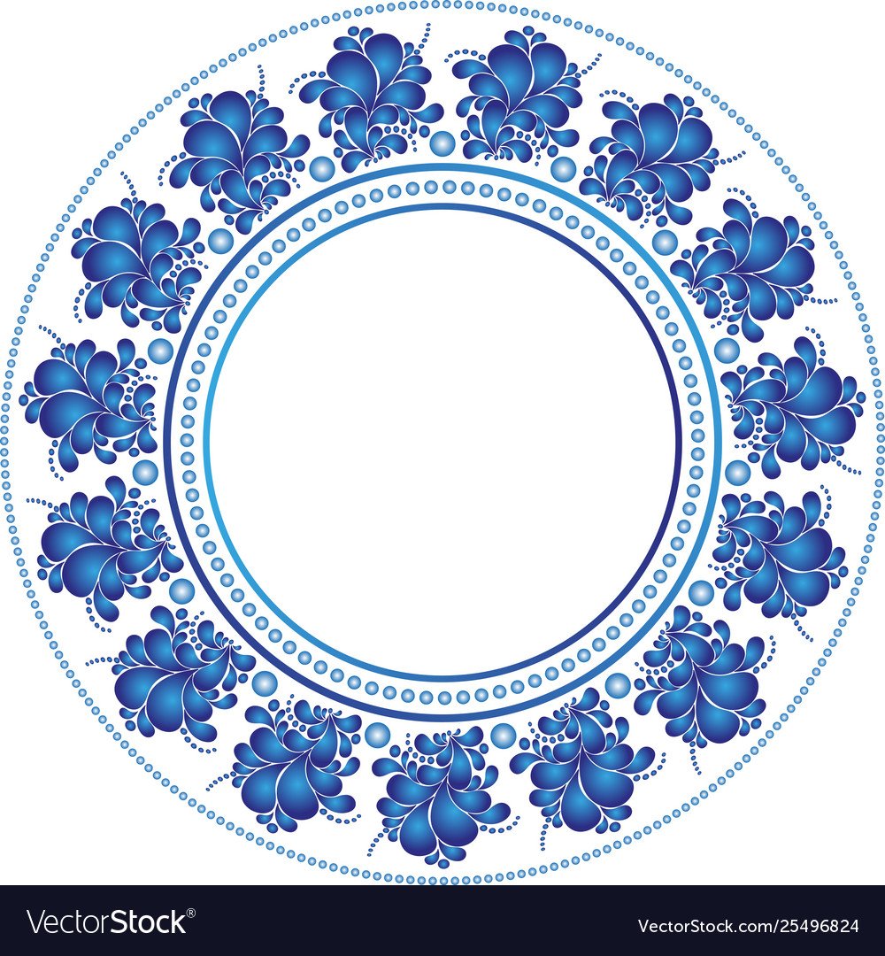 Гжель паттерн упрощенный