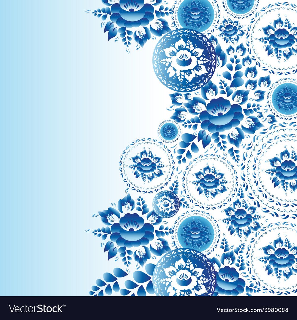 Рамка в стиле Гжель