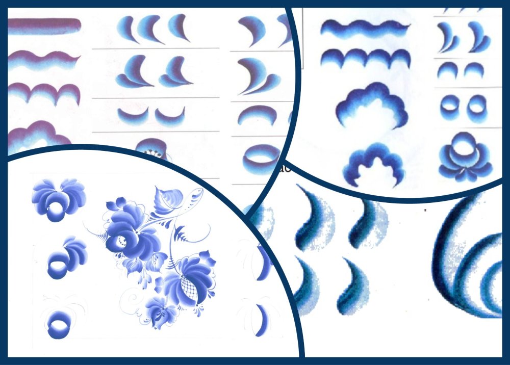 Гжель узоры