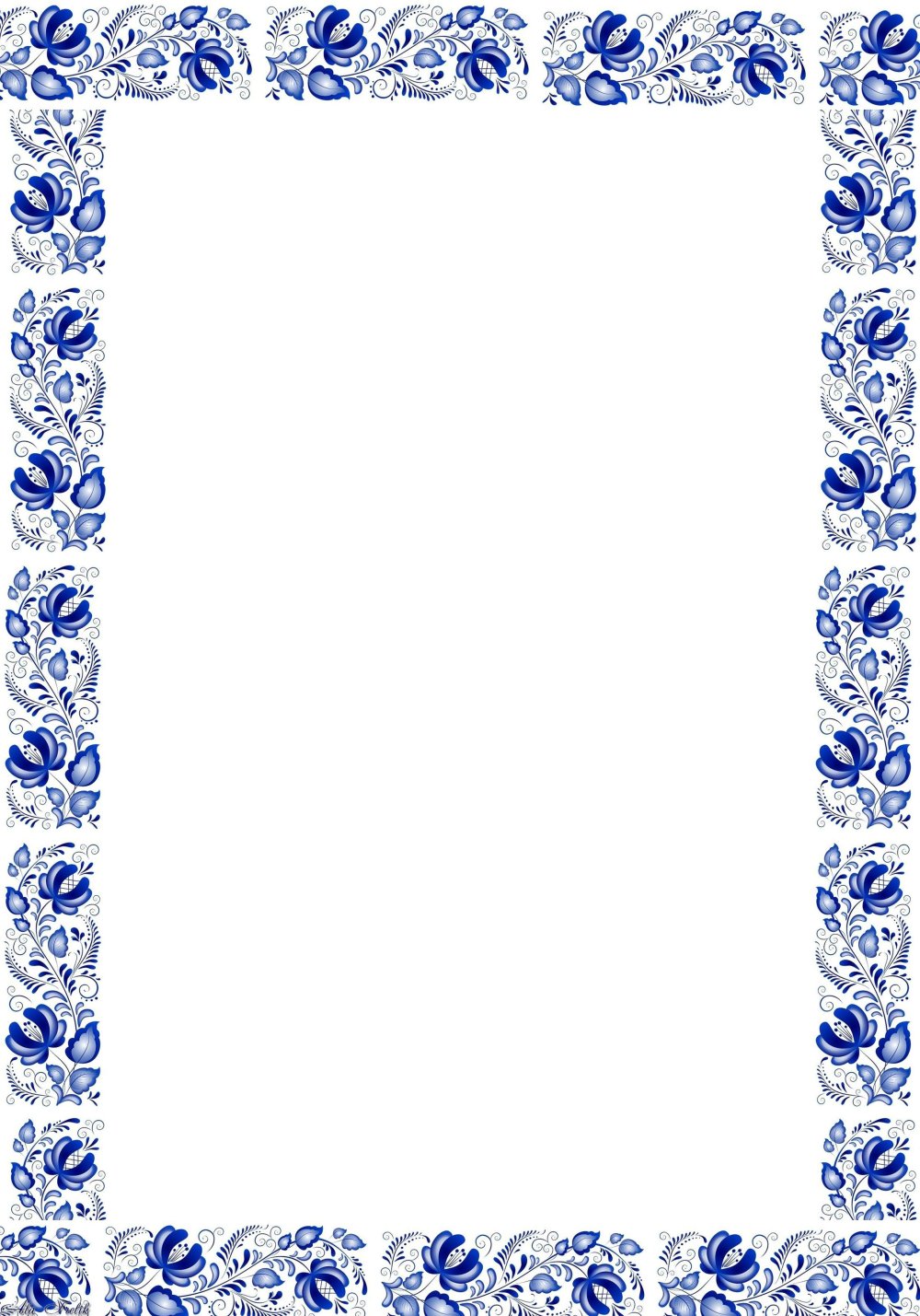 Фон в русском стиле синий