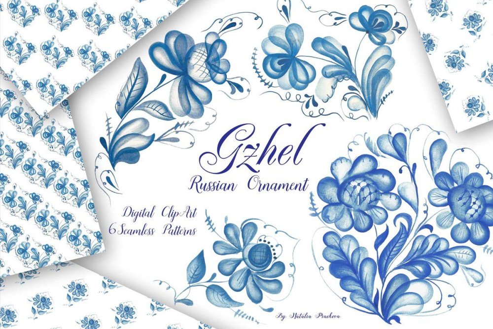 Гжель росписи Зинаиды Голубевой