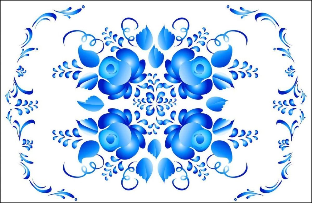 Орнаментальная стилистика Гжель