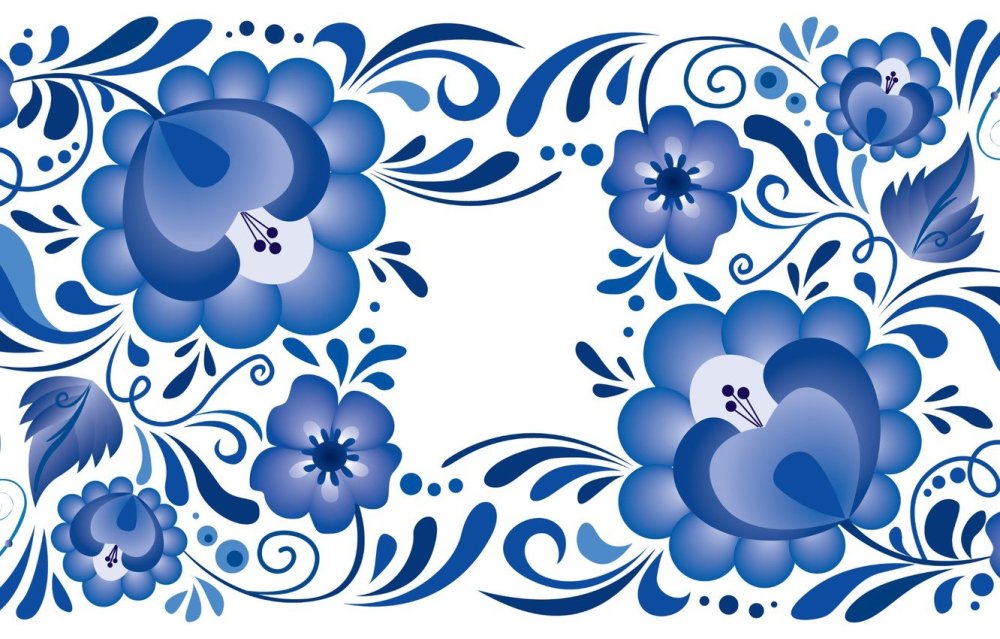 Гжель роза Агашка