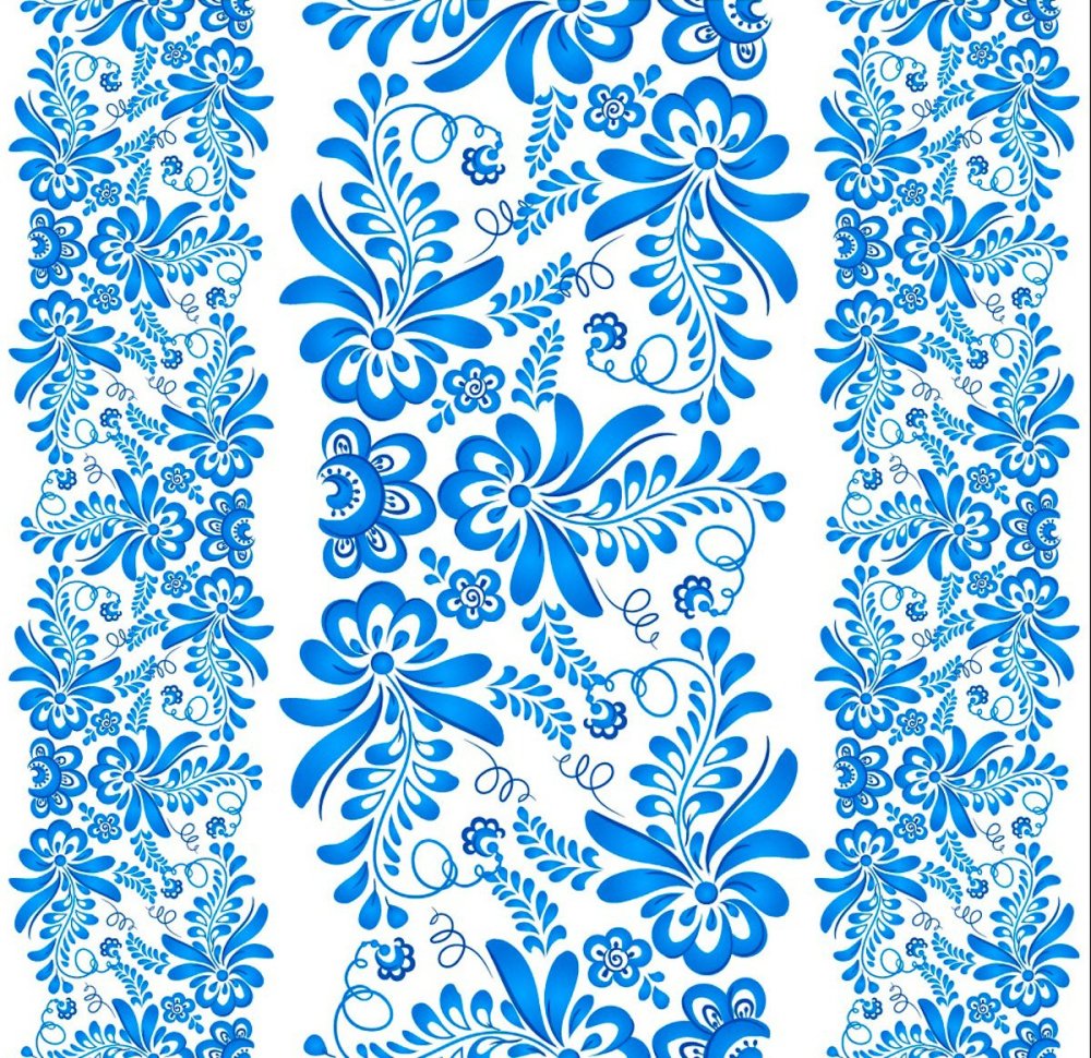 Гжель орнаментальная роспись