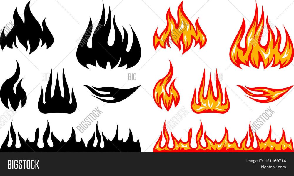 Мангал языки пламени