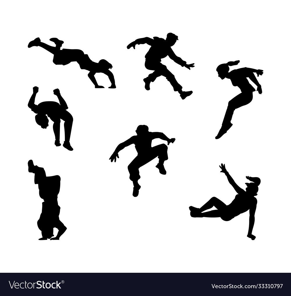 Паркур силуэт