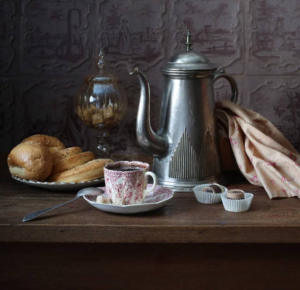 Весенние цветы и кофе