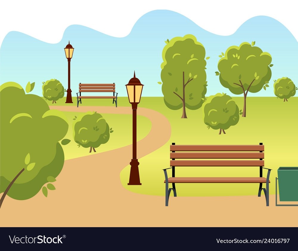 Парк Векторная иллюстрация