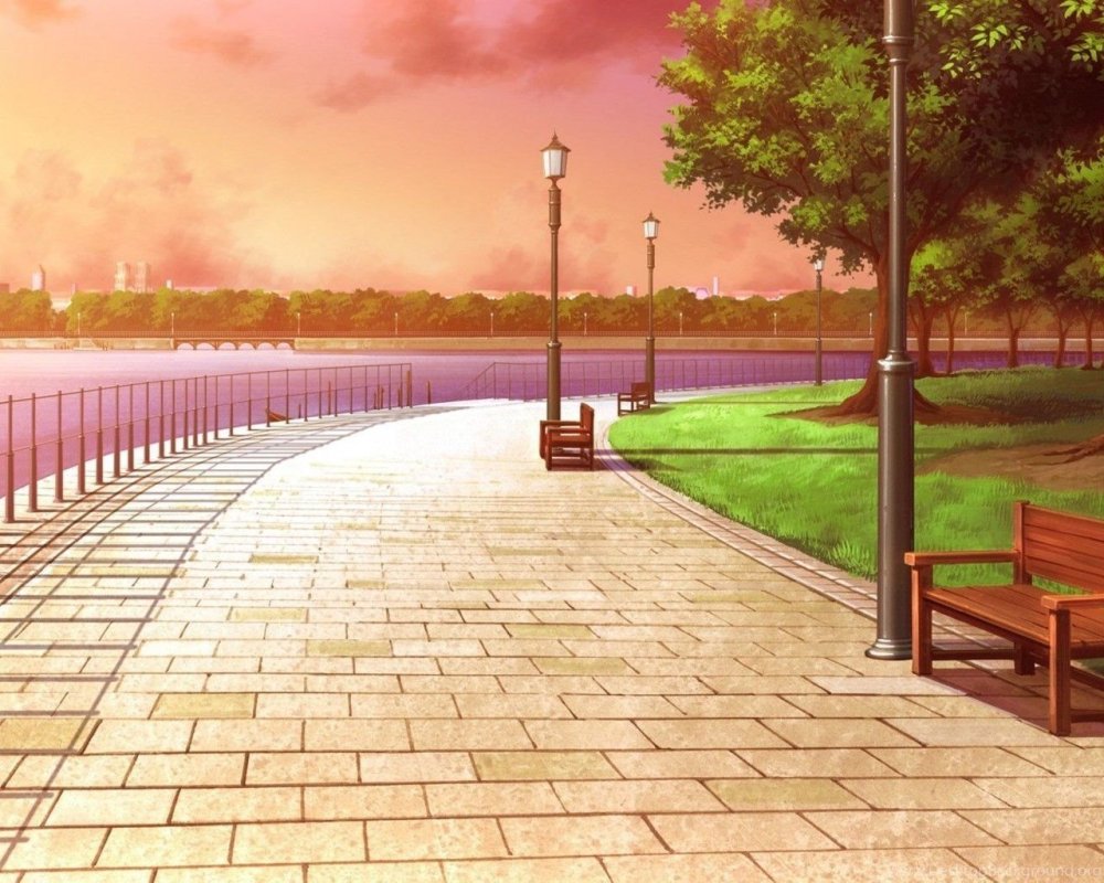 Мультяшная скамейка в парке