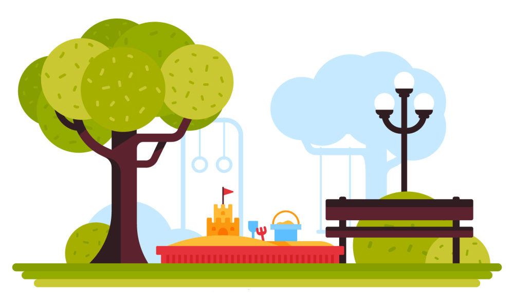 Стилизованные деревья акварель