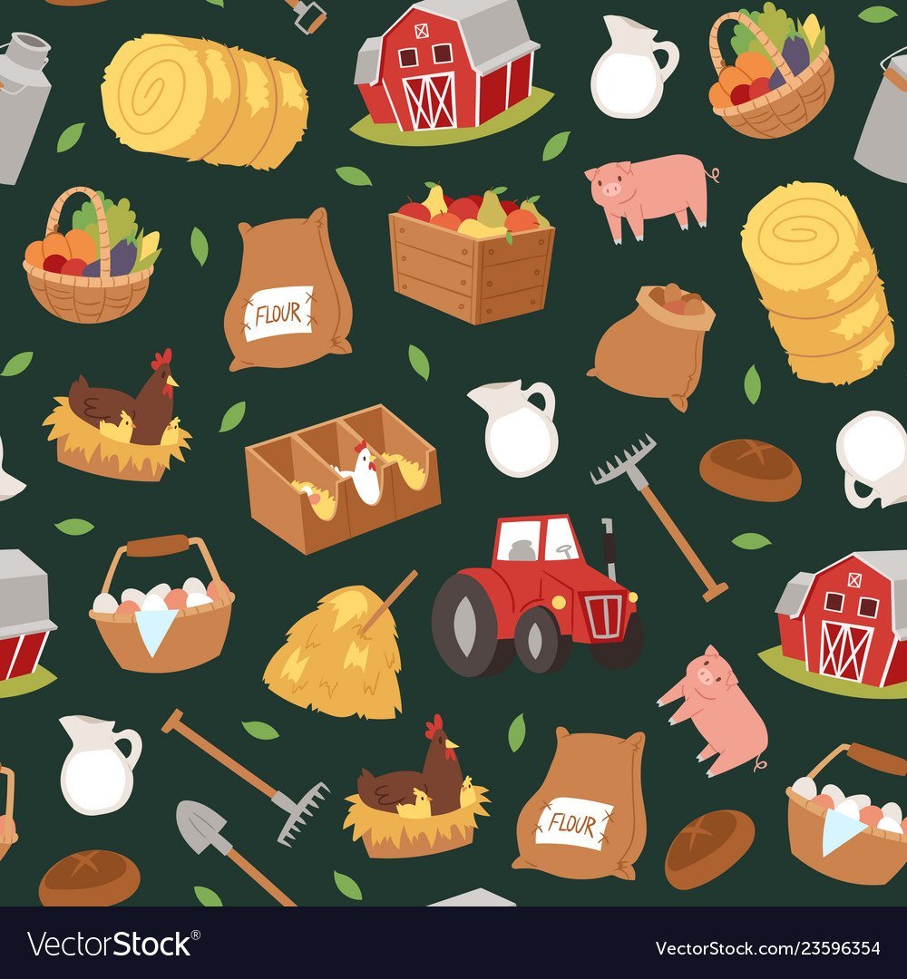 Сельскохозяйственный ландшафт нарисованный