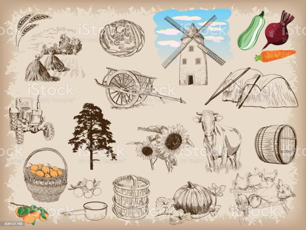 Сельское хозяйство иллюстрация